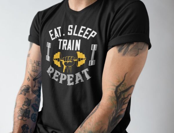 Tricou - Eat sleep train repeat - imagine 2