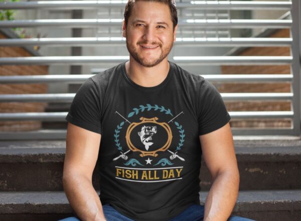 Tricou - Fish all day - imagine 2
