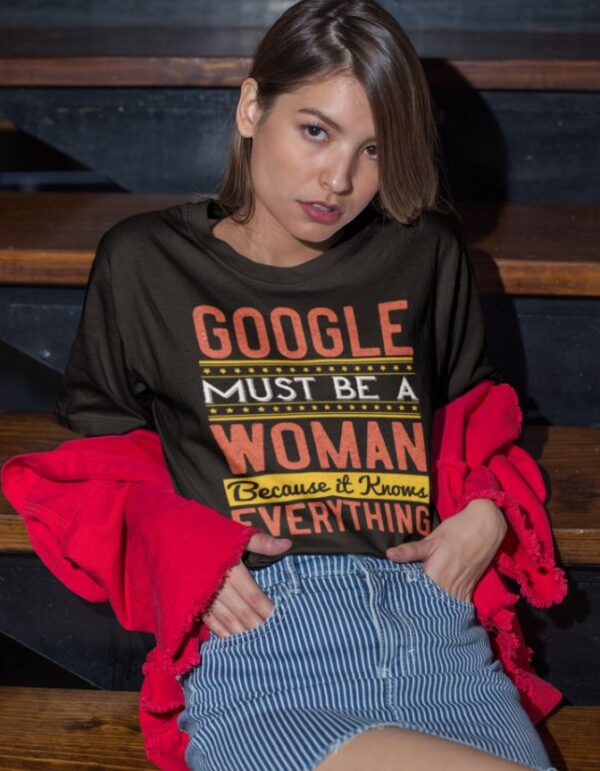 Tricou - Google must be a woman - imagine 3