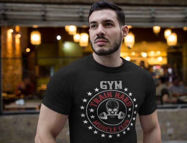 Tricou - Train hard muscle club - imagine 2