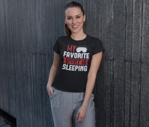 Tricou - My favorite sport is sleeping - imagine 3
