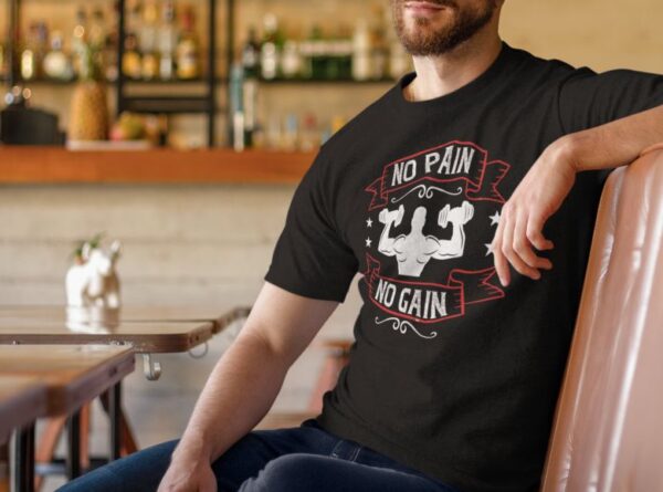 Tricou - No pain no gain - imagine 2