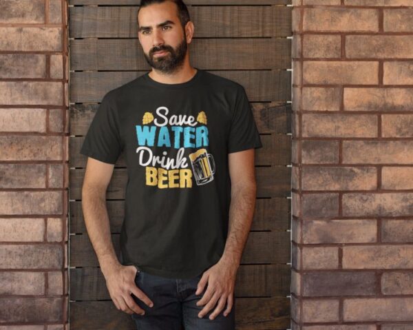 Tricou - Save water drink beer - imagine 3