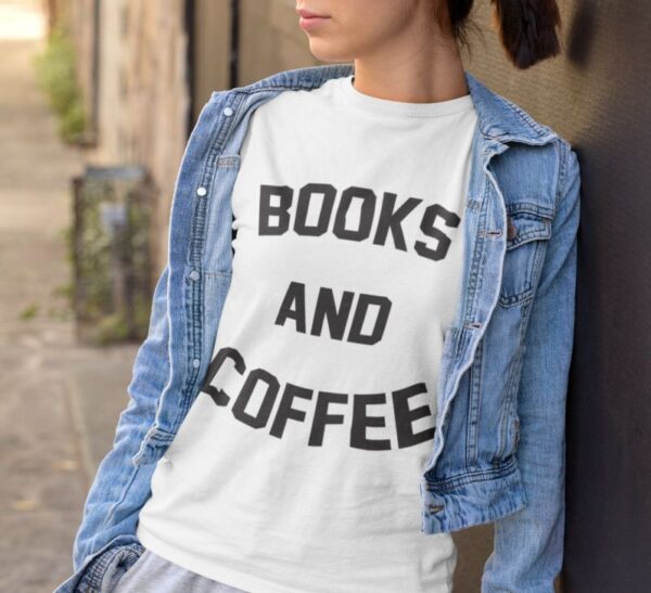 Tricou - Books and coffee - imagine 2