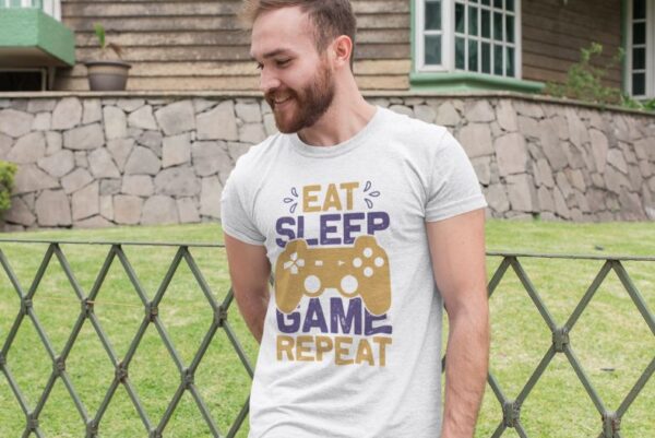 Tricou - Eat sleep game repeat - imagine 2