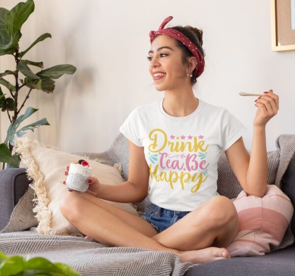 Tricou - Drink tea be happy - imagine 2