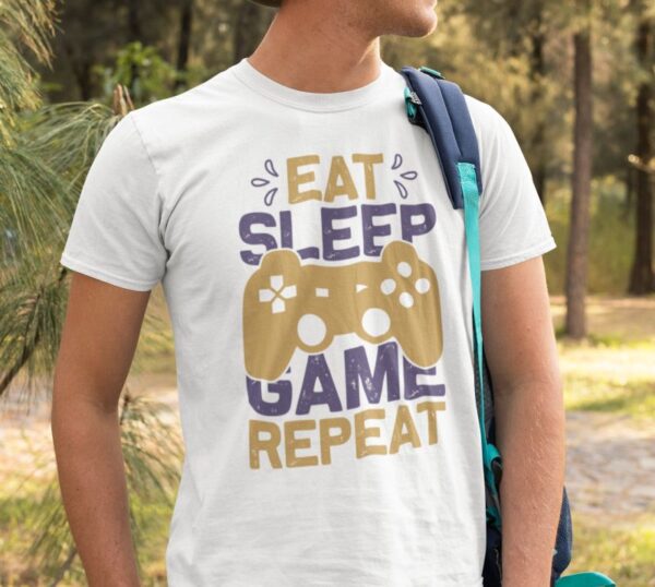 Tricou - Eat sleep game repeat - imagine 3