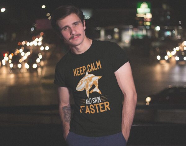 Tricou - Keep calm and swim faster - imagine 3